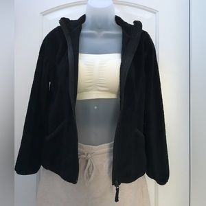 The Childrens Place Fuzzy Zip-Up Jacket Size Large